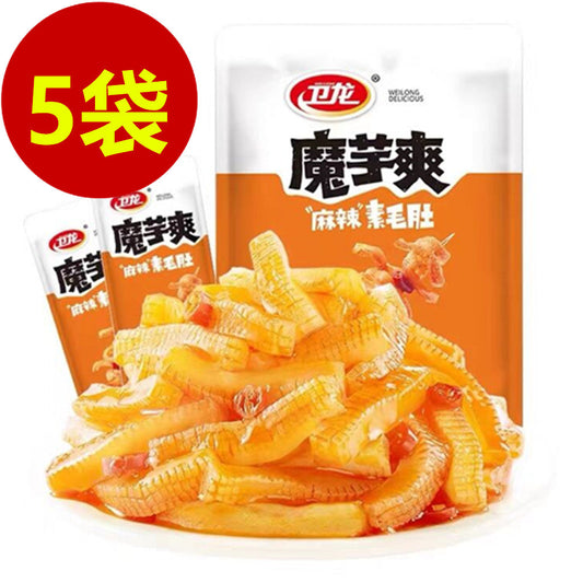 衛龍素毛肚魔芋爽麻辣味80g 80克*5袋