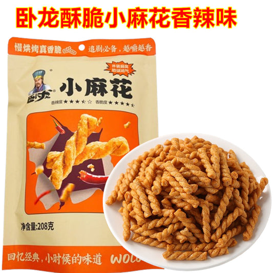 卧龍 酥脆小麻花 香辣味 208g