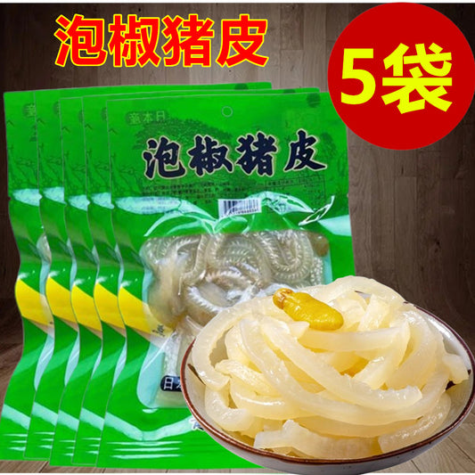 青松泡椒猪皮90g*5袋 日本国内加工 冷藏品