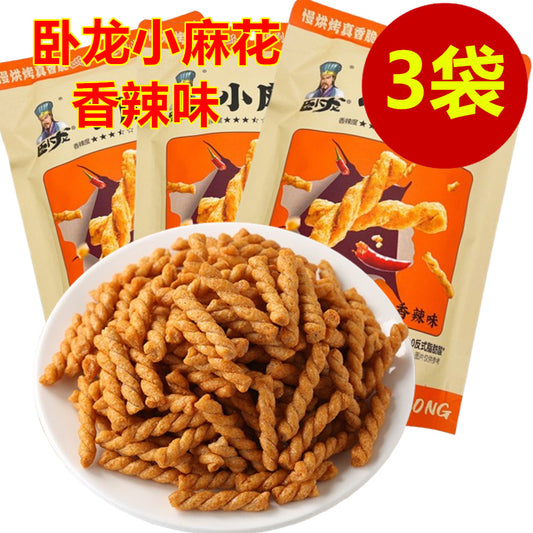 卧龍 酥脆小麻花 香辣味 208g*3袋