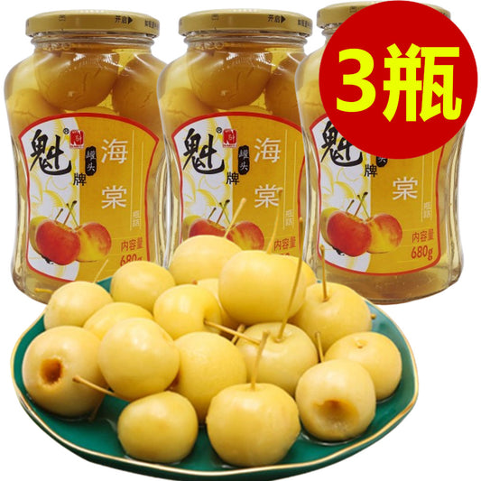 魁牌 海棠罐頭680g*3瓶