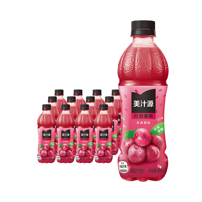 美汁源 红提葡萄450ml