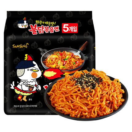 韓国 火鶏面 140g*5袋　黒  火鸡面