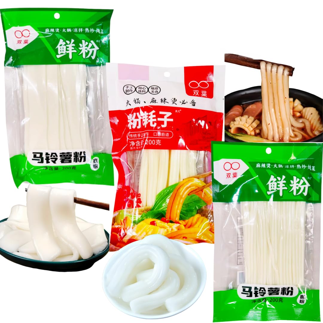 土豆鲜粉宽粉200g +土豆鲜粉圆粉200g+粉耗子200g