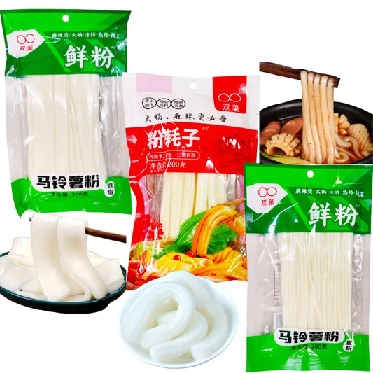 土豆鲜粉宽粉200g +土豆鲜粉圆粉200g+粉耗子200g