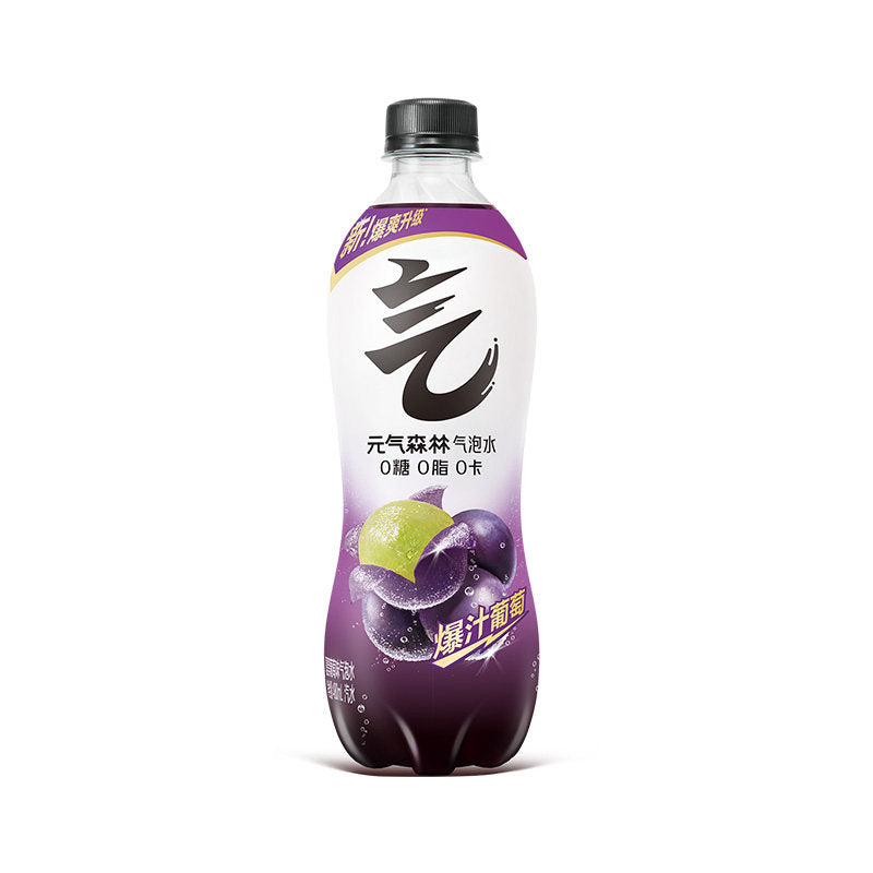 元气森林 夏目葡萄气泡水480ml  元气森林葡萄味汽泡水