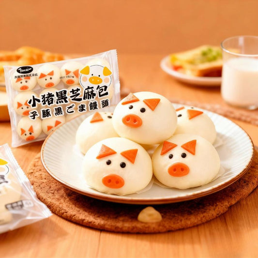 小猪黒芝麻包(子豚黒コ゛マ)35g×12个 冷冻品 包子