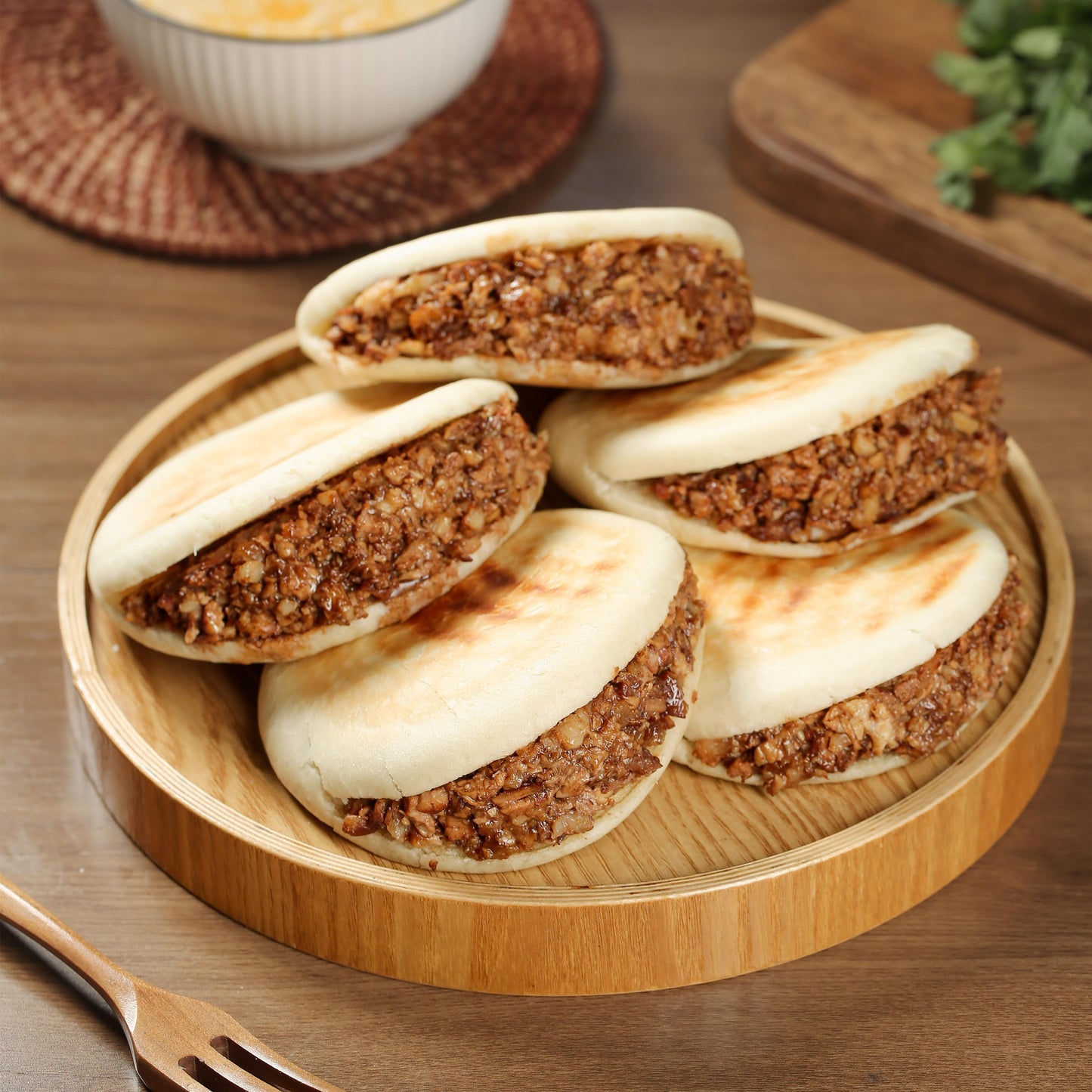 万家餅業白吉饃6个入肉夹馍饼皮　冷凍品