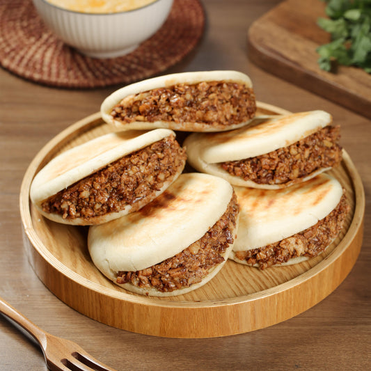 万家餅業白吉饃6个入肉夹馍饼皮　冷凍品